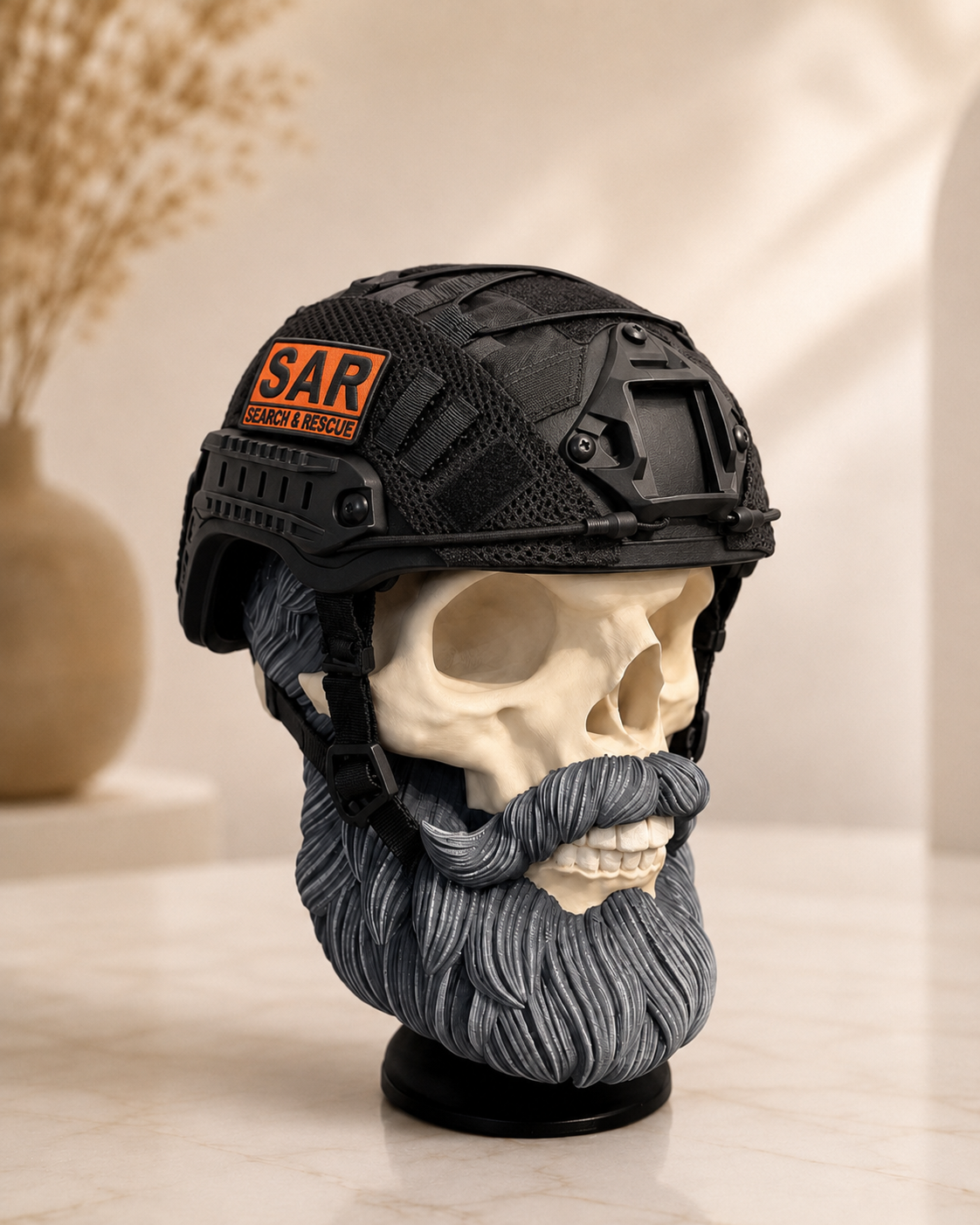 Bearded Skull Display Stand