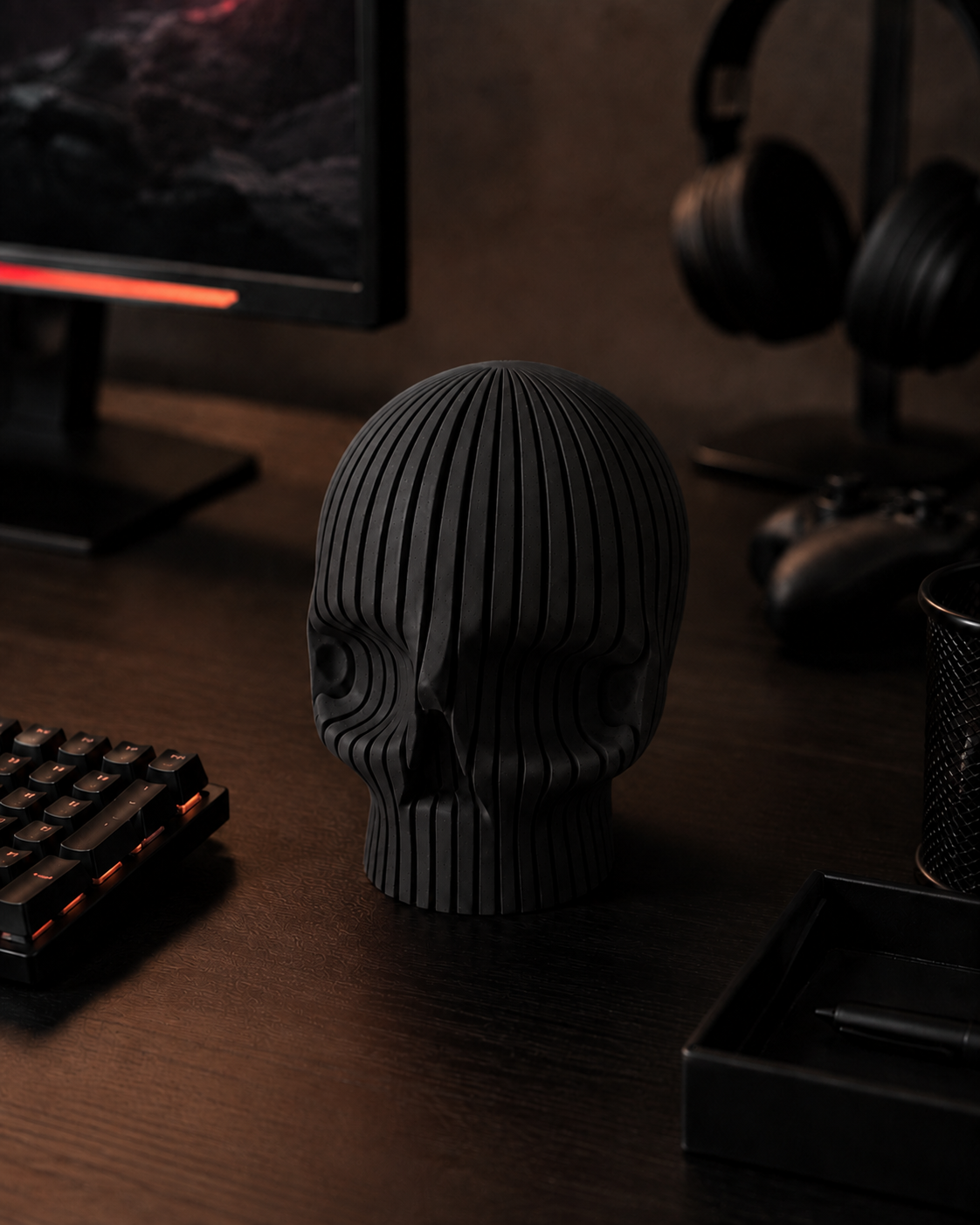 Modern Skull Sculpture