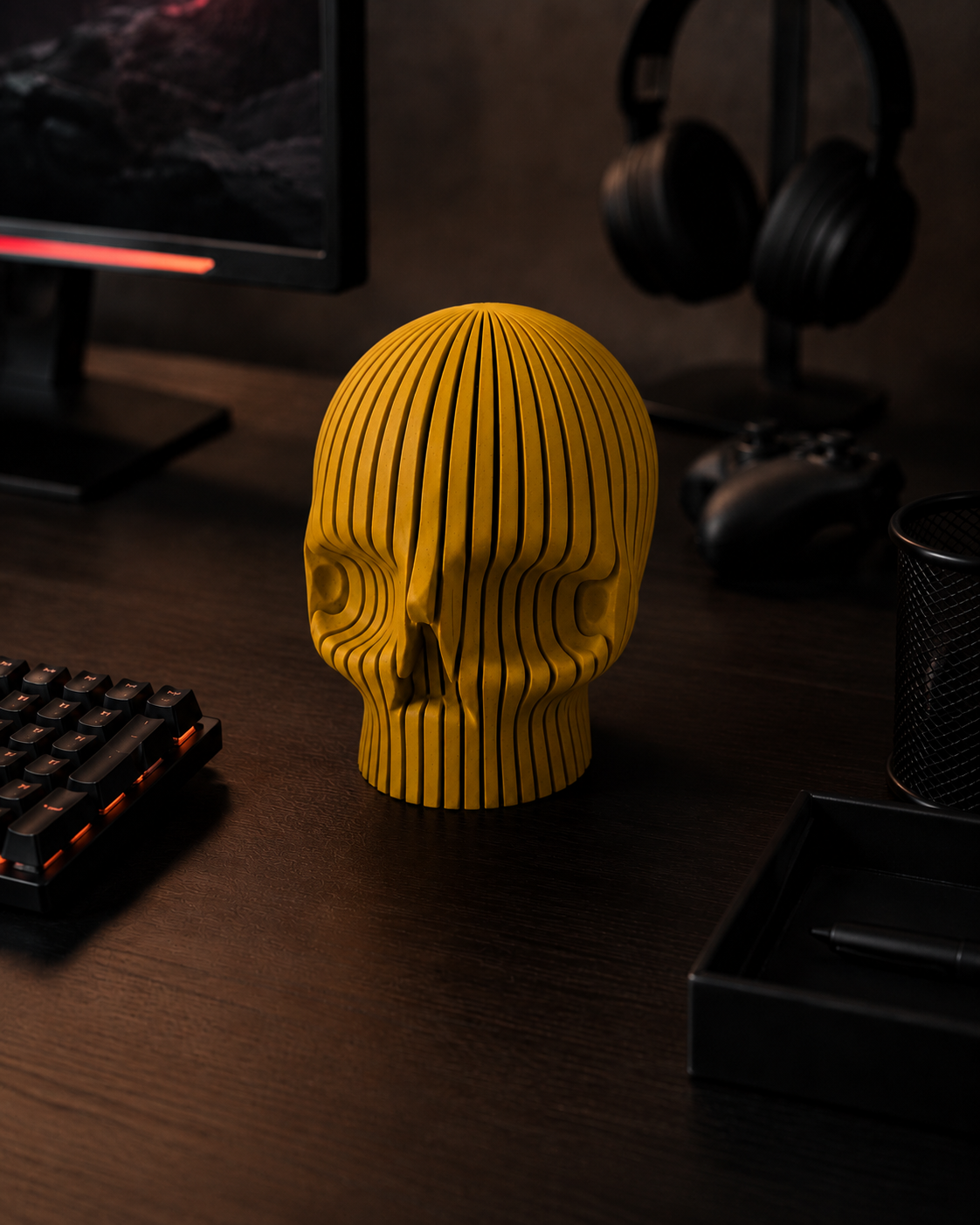 Modern Skull Sculpture