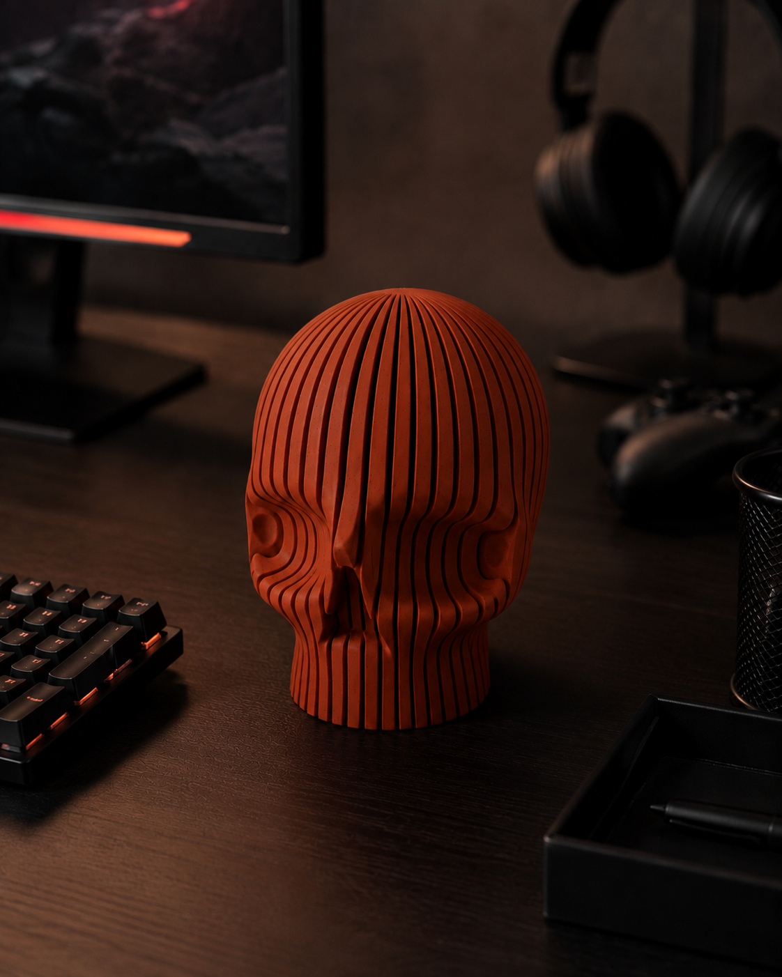 Modern Skull Sculpture
