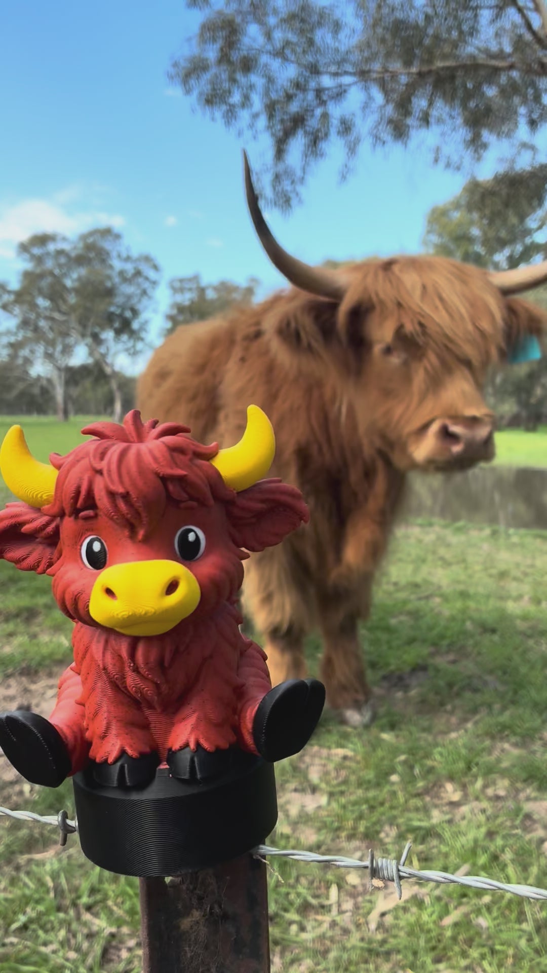 Load video: Highland Cow DO35 Pin Hitch Cover