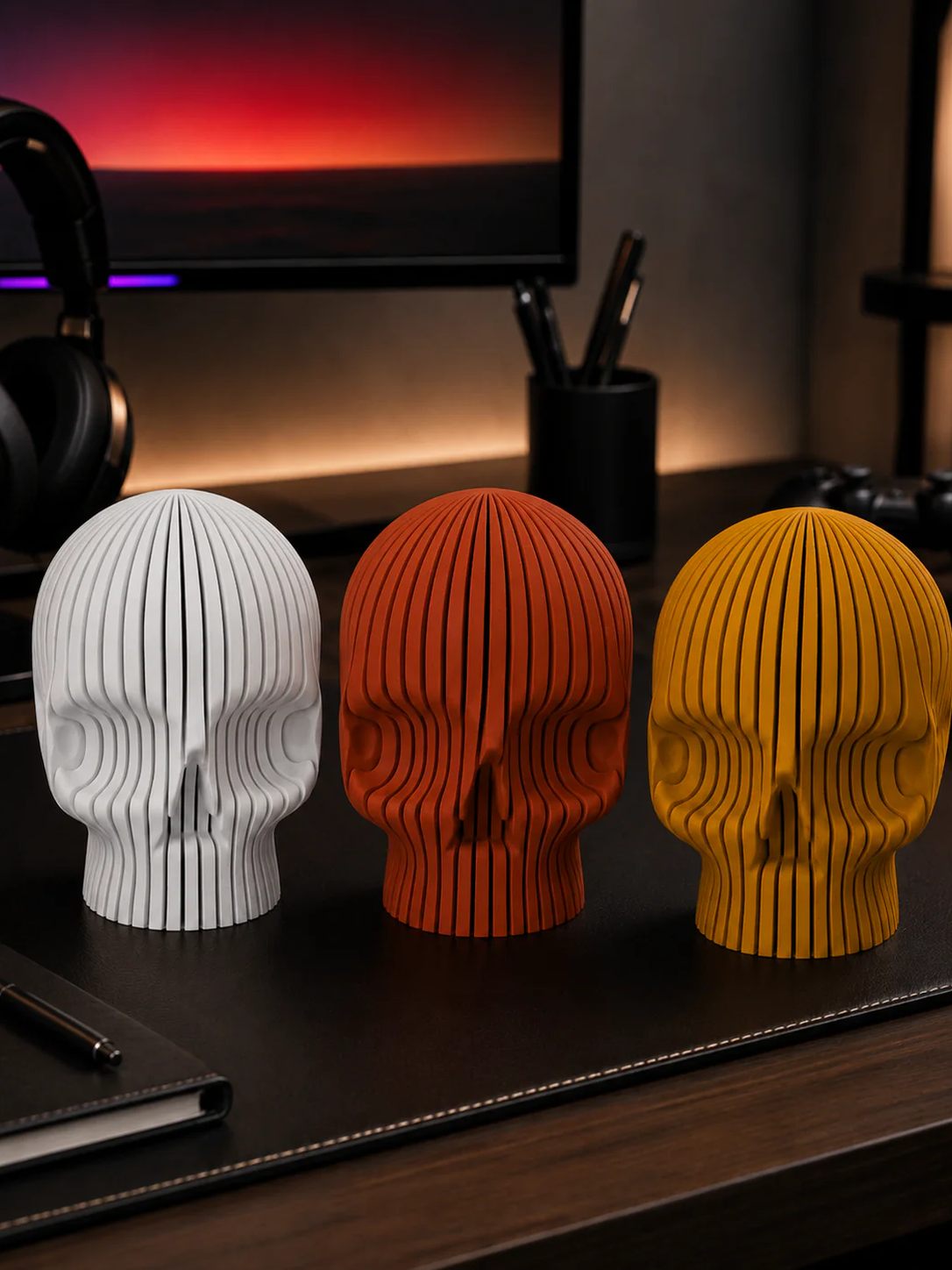 Modern Skull Sculpture